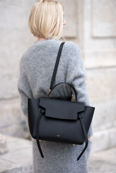 celine navy belt bag|celine belt bag street style.